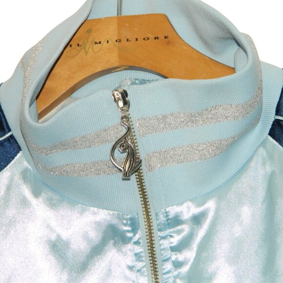 Baby Phat Vintage Satin Baby & Navy Blue Bomber Jacket Size XL Rare Hard to Find - Picture 6 of 15